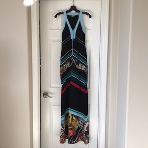 Roberto Cavalli sleeveless knit butterfly dress